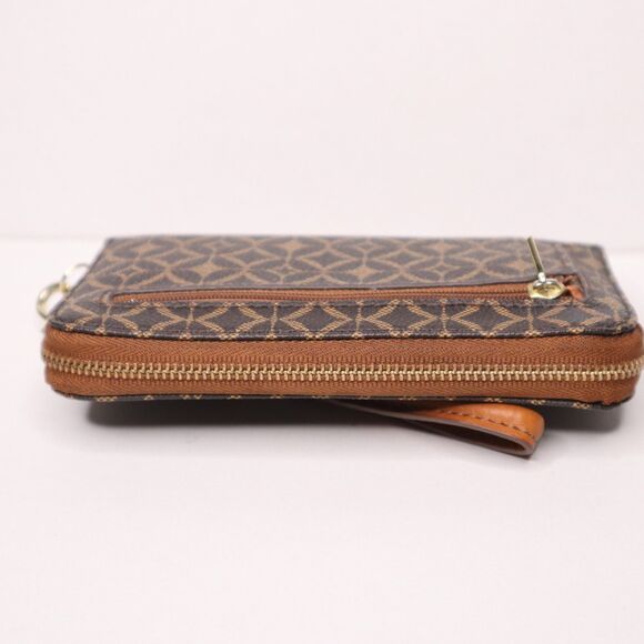 FOSSIL Sydney Women's Zip Around Closure Wallet With Strap Brown 6.5 in x 4 in - Picture 7 of 11